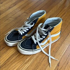 Vans High-Top Sneakers - Navy + Yellow